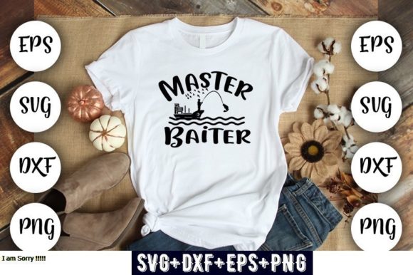 Fish Design Master Baiter: A Versatile Graphics Asset for T-Shirt Designs