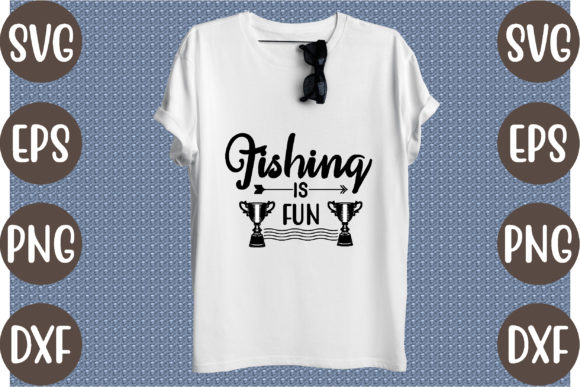 Fishing is Fun: A Versatile Graphic for T-Shirt Designs
