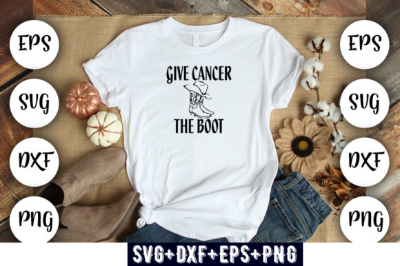 Give Cancer the Boot: A Bold Graphic for T-Shirt Designs