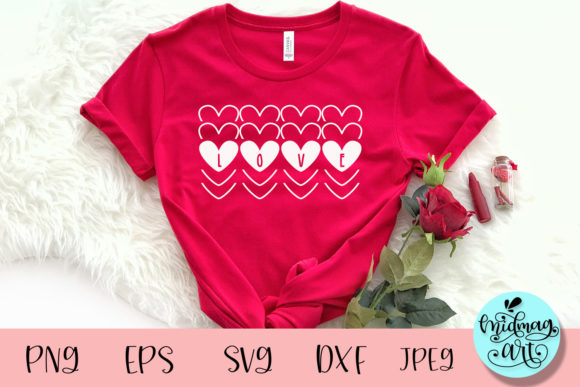 Love Hearts Mirror Svg: A Perfect Graphics for T-Shirt Designs