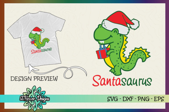 Review: Santasaurus T-rex Christmas Santa Hat for Graphics and T-Shirt Designs