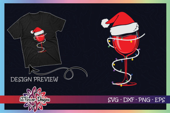 Wine Christmas Lights Wine Lover Santa